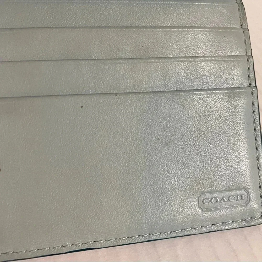 Coach vintage blue leather wallet